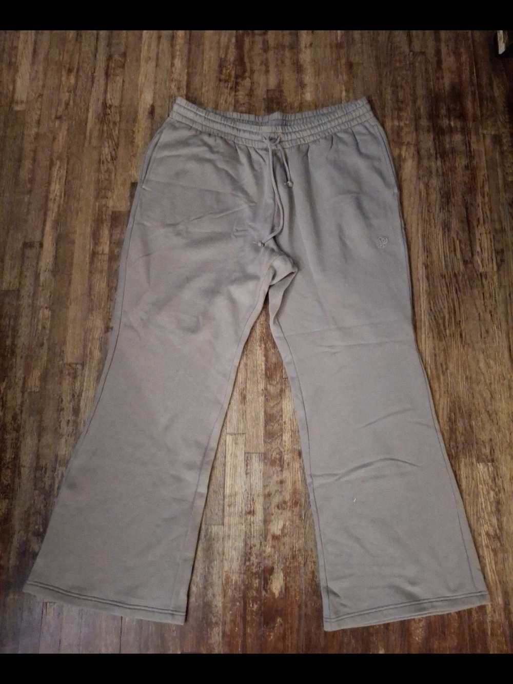 Victoria's Secret VS Pink brown tan wide leg fleece sweatpants